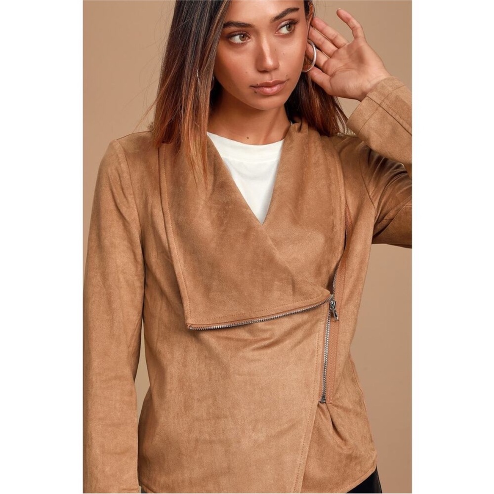 Lulus Suede Wild at Heart Moto Jacket